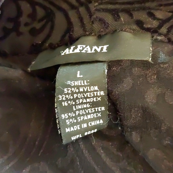 Alfani Black Evening Blouse with Unique Embellishment Size L - Picture 8 of 9